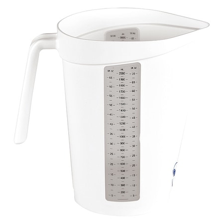 Measuring Cup, 2 qt., Polypropylene, White MPN:60005