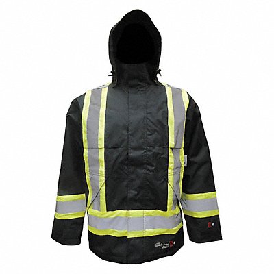 Flame Resistant Rain Jacket Black 3XL MPN:3907FRWJ-XXXL