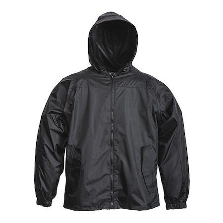 Unisex Black Polyester Waterproof Jacket size, Size: L MPN:240B-L