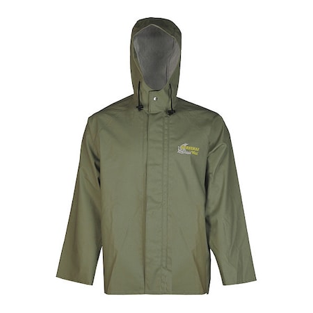 Jacket, PVC/Polyester, Snap Closure, Moss Green, Xl MPN:3125J-XL