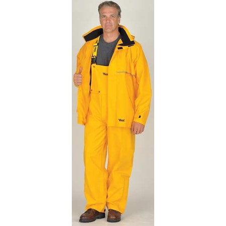 Rain Jacket Detachable Hood, Yellow, XL MPN:3300J-XL