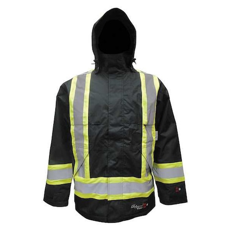 Flame Resistant Rain Jacket, S, 13.5 oz Polyester MPN:3907FRJ-S