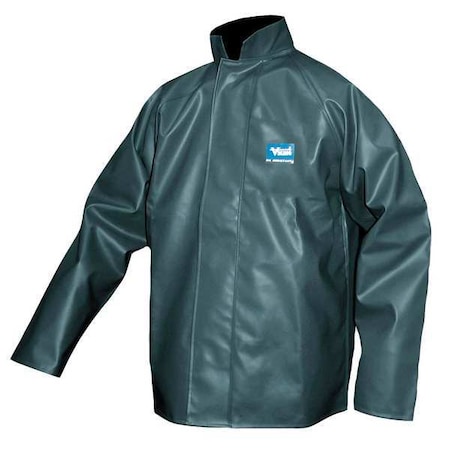 Vented Rain Jacket, Green, 37 Chest, Men, S MPN:4110J-S