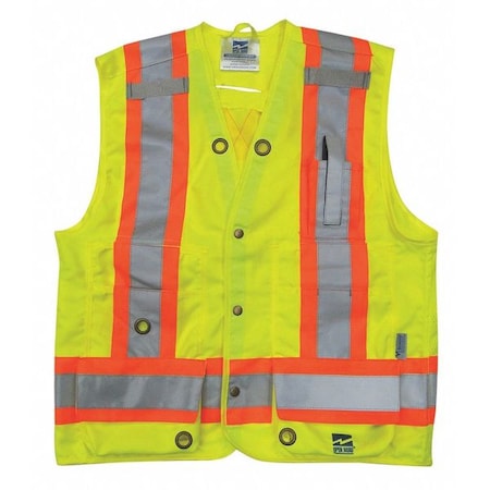 Surveyor Vest, Mens, ANSI CLASS 2, Green, M MPN:6165G-M