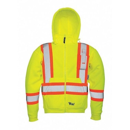 Safety Fleece Hoodie, Green, XXL MPN:6420JG-XXL