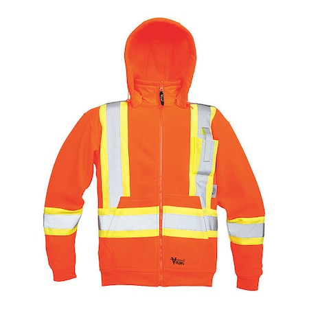 Safety Fleece Hoodie, Orange, M MPN:6420JO-M
