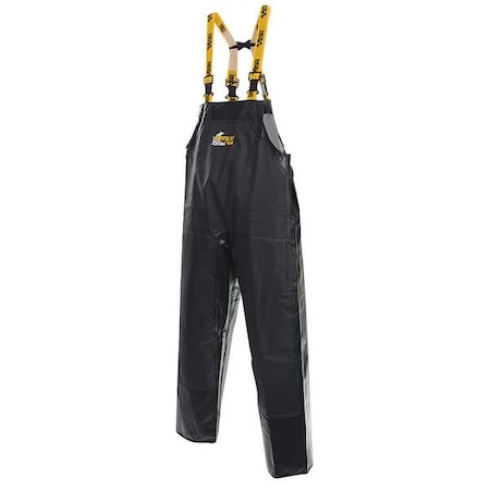 PVC Rain Bib Pants, PVC, 31 1/2 in Inseam, 33 in Waist, 0.75 mm Thickness, Green, M MPN:7110P-M