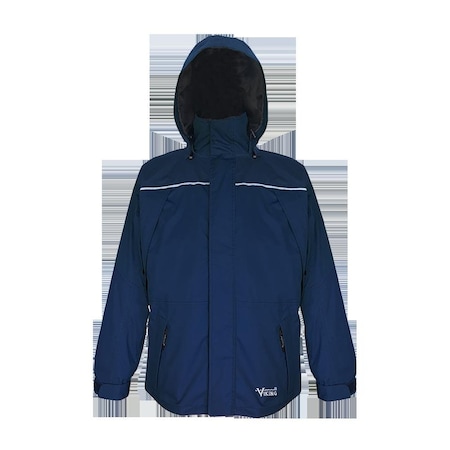 Jacket, Polyester/PVC, hook-and-loop, zipper, Navy, S MPN:838N-S
