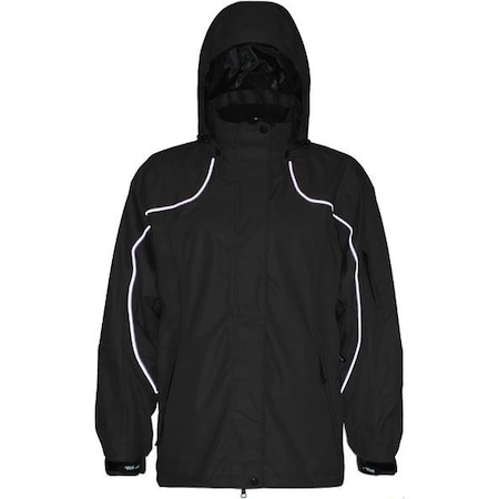 Jacket, Polyester/PU shell, Zipper/Hook and Loop, Black, S MPN:866BK-S