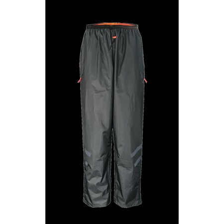 Rain Pants, Lightweight Polyester with PU Backing, Elastic Waist with Drawstring Closure, Size L MPN:910PO-L