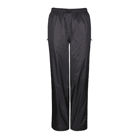 Rain Pants, Lightweight Polyester with PU Backing, Elastic Waist with Drawstring Closure, Black MPN:920P-XXL
