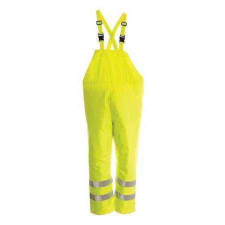 High Visibility Rain Pants, Polyester, Polyurethane, 35 in Inseam, Elastic Closure, Green/Yellow MPN:D6323PG-XXXXXXL