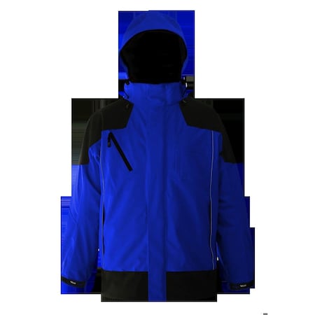 Jacket, Polyester/PU, hook-and-loop, zipper, Blue/Black, M MPN:EV400BB-M