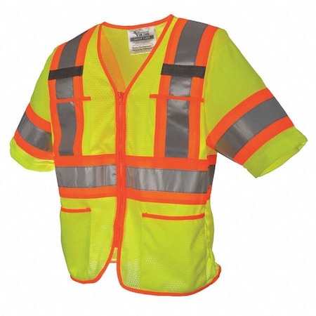 High Visibility Vest, Class 3, 4XL, Green MPN:U6155G-4XL