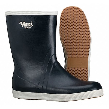 Unisex Mariner Kadett Marine Mid Rubber Boots, Plain Toe, 10