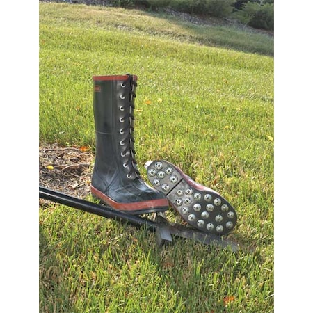 Spiked Forester, Men's Logger Boot, 11 M, Rubber, 11 in Height, Black MPN:VW56-11