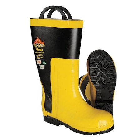Fire and Rescue Boot, Structural, Rubber Outsole, Rubber Upper, 16 in Height, Steel Toe, 13 M MPN:VW91-13