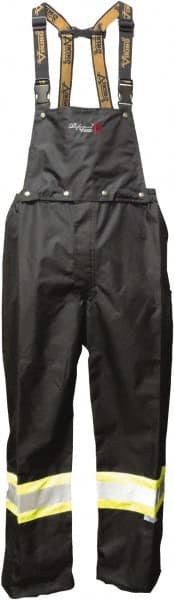 Bib Overalls: Size L, Black, Polyester MPN:3907FRP-L Bib Overalls: Size L, Black, Polyester MPN:3907FRP-L