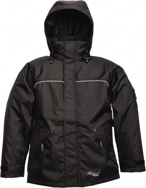 Rain Jacket: Size Large, Black, Polyester MPN:3910JB-L Rain Jacket: Size Large, Black, Polyester MPN:3910JB-L