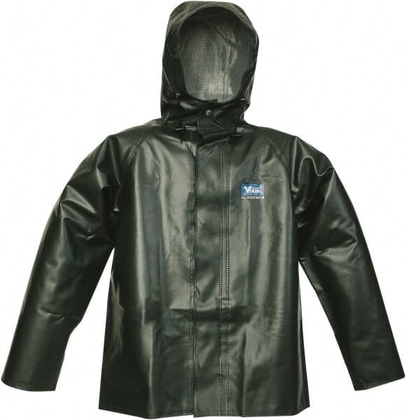 Rain Jacket: Size X-Large, Green, Polyester MPN:4125J-XL Rain Jacket: Size X-Large, Green, Polyester MPN:4125J-XL