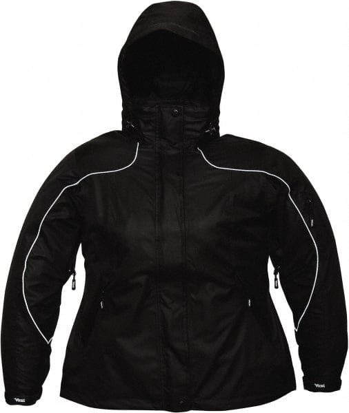 Rain Jacket: Size Large, Black, Polyester MPN:866BK-L Rain Jacket: Size Large, Black, Polyester MPN:866BK-L