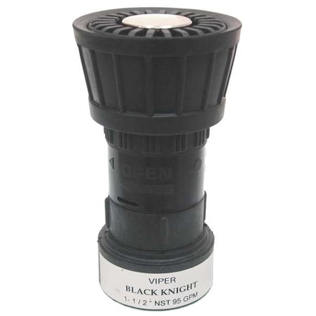 Fire Hose Nozzle, 1-1/2 In., Black MPN:BK2510