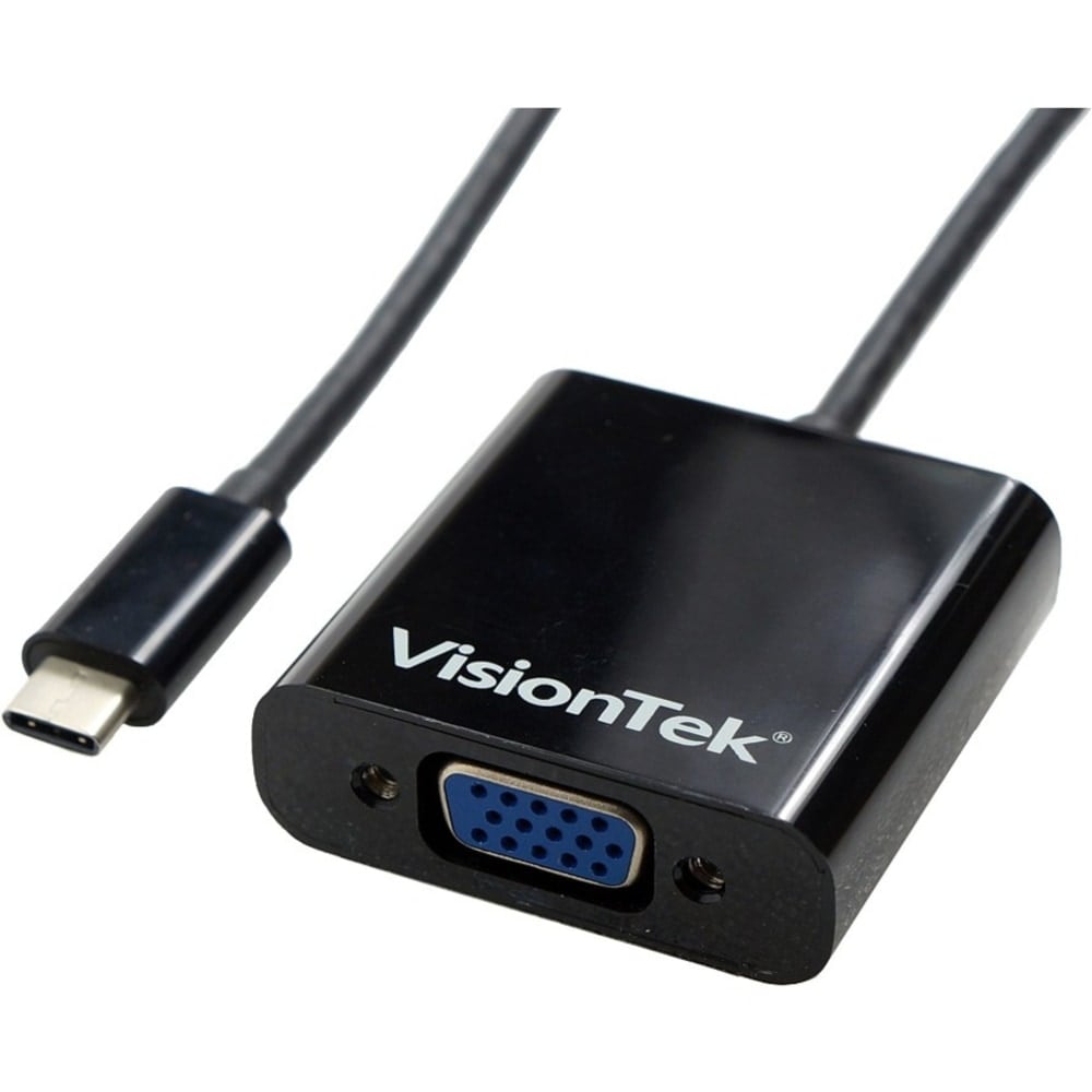 VisionTek USB-C to VGA Active Adapter(M/F) - USB Type C to VGA Adapter - USB-C to VGA Adapter Male to Female 5 Inch 1080p (1920x1080) 60 Hz - 900818 MPN:900818