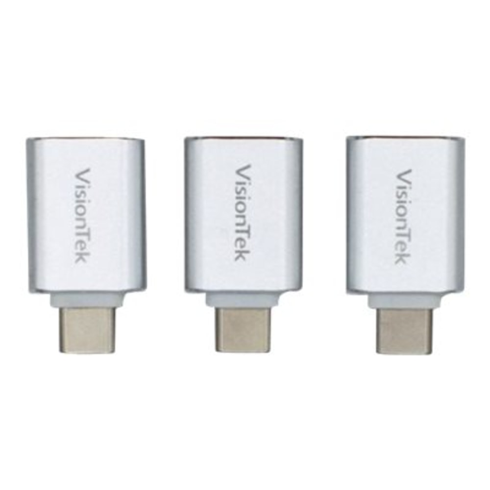 VisionTek USB-C to USB-A (M/F) 3 Pack Adapters - USB-C to USB adapter plug male to female (x3) - 901224 MPN:901224