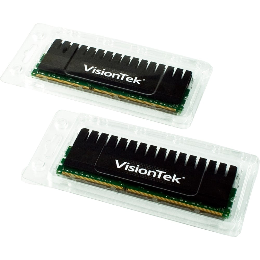 VisionTek 2 x 4GB PC3-12800 DDR3 1600MHz 240-pin DIMM Memory Module - For Desktop PC - 8 GB (2 x 4GB) - DDR3-1600/PC3-12800 DDR3 SDRAM - 1600 MHz - CL9 - 1.65 V - 240-pin - DIMM - Lifetime Warranty MPN:900408