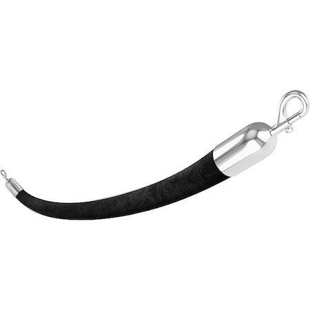 Barrier Rope, Velvet, 6 ft L MPN:840BK72HE-SS1