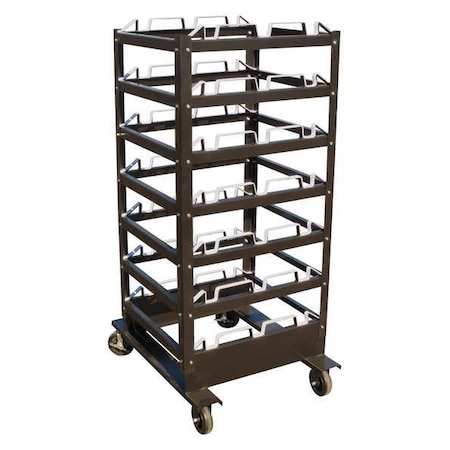 Storage Cart, 24 Posts, Black MPN:HPSC-24