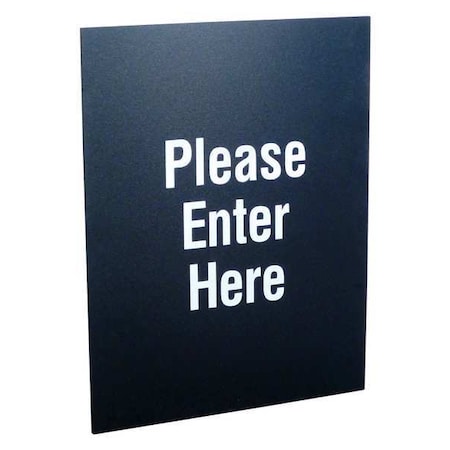 8.5x11 Sign- PLEASE ENTER HERE (DblSide) MPN:PS811-01BK