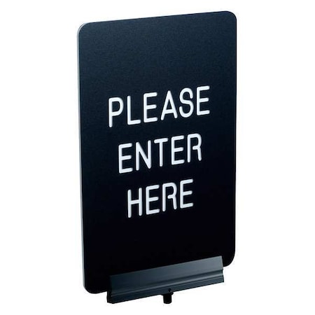 Signage, Engrvd, 11x7in., PLEASE ENTER HERE MPN:SBB-711P2-02-BK
