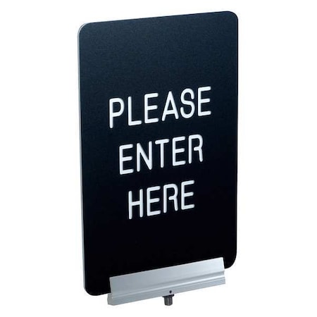 Signage, Engrvd, 11x7in., PLEASE ENTER HERE MPN:SBC-711P2-02-BK
