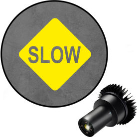 Visual Workplace® Virtual LED Projector Safety Sign EX Slow 25W Yellow 66-3132-618EX-PS144