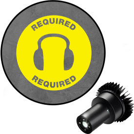 Visual Workplace® Virtual LED Projector Safety Sign EX Required Hearing... 25W Yellow 66-3132-618EX-PS160
