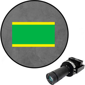 Visual Workplace® Virtual LED Projector Safety Walkway Max (SW) Green Solid w/ Ylw Lines100W 66-3136-011050-PS152