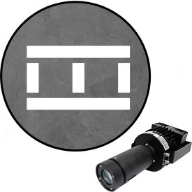 Visual Workplace® Virtual LED Projector Safety Walkway Max (SW) Stripes w/ Lines 100W White 66-3136-011050-PS154