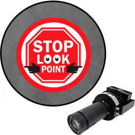 Visual Workplace® Virtual LED Projector Safety Sign Max (SW) Stop Look Point 100W 66-3136-011050-PS206