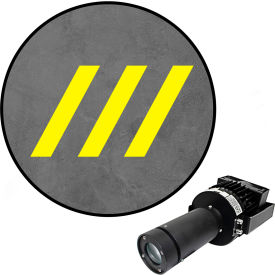 Visual Workplace® Virtual LED Projector Safety Walkway Max (SW) Diagonal Lines 100W Yellow 66-3136-181050-PS153