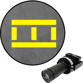 Visual Workplace® Virtual LED Projector Safety Walkway Max (SW) Stripes w/Lines 100W Yellow 66-3136-181050-PS154