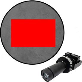 Visual Workplace® Virtual LED Projector Safety Walkway Max (SW) Solid Rectangle 100W Red 66-3136-231050-PS150