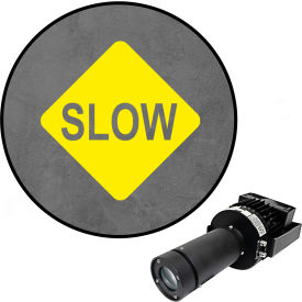 Visual Workplace® Virtual LED Projector Safety Sign Max (S) Slow 100W Yellow 66-3137-181050-PS144