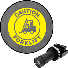 Visual Workplace® Virtual LED Projector Safety Sign Max (S) Forklift w/ Symbol 100W Yellow 66-3137-181050-PS149