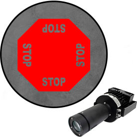Visual Workplace® Virtual LED Projector Safety Sign Max (S) 4-Way Stop 100W Red 66-3137-231050-PS140