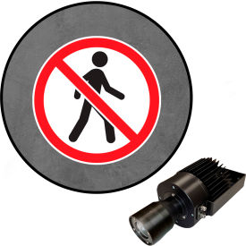Visual Workplace® Virtual LED Projector Safety Sign (S) No Pedestrian 50W 66-3138-601-PS213