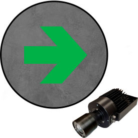 Visual Workplace® Virtual LED Projector Safety Symbol (S) Thick Arrow 50W Green 66-3138-614-PS132
