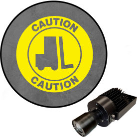 Visual Workplace® Virtual LED Projector Safety Sign (S) Caution Forklift Symbol 50W Yellow 66-3138-618-PS145
