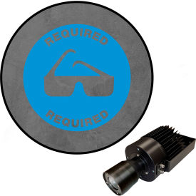 Visual Workplace® Virtual LED Projector Safety Sign (S) Required Eye Protection 50W Blue 66-3138-634-PS161