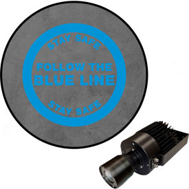 Visual Workplace® Virtual LED Projector Safety Sign (S) Stay Safe Follow Line 50W Blue 66-3138-634-PS162